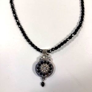 Brighton Black Beaded Pendant Necklace